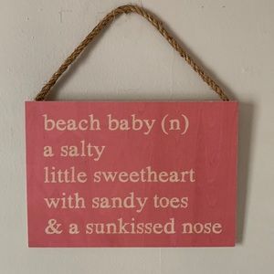 SoHa Living Beach Baby Sign